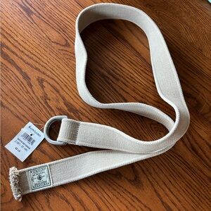 Ralph Lauren Tan Canvas Belt with Silver D ring